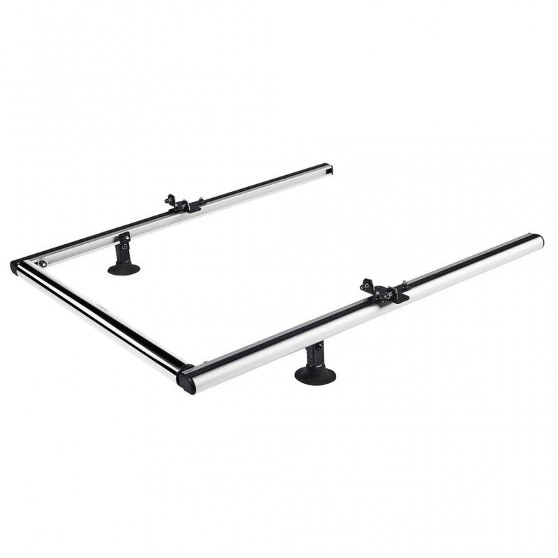 2 aluminium extensible roller CRUZ supports + 60 cm inox roller