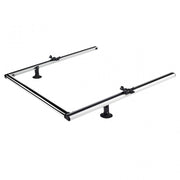 2 aluminium extensible roller CRUZ supports + 80 cm inox roller