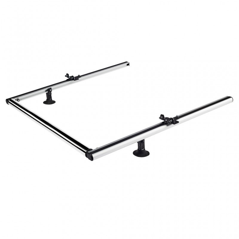 2 aluminium extensible roller CRUZ supports + 80 cm inox roller