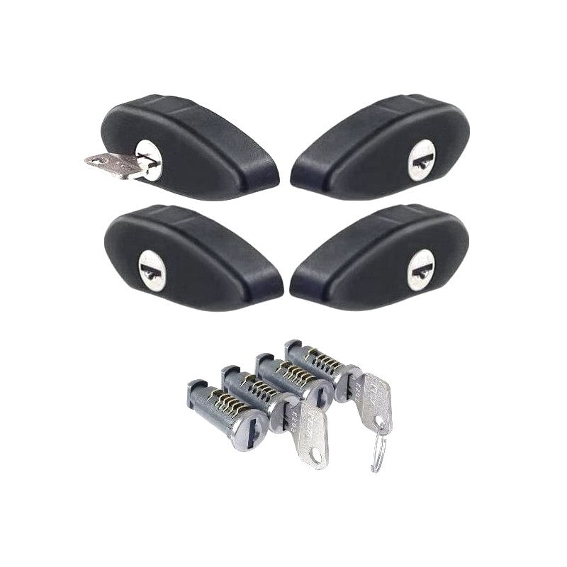 4 anti-theft end caps CRUZ Airo + 4 anti-theft key locks