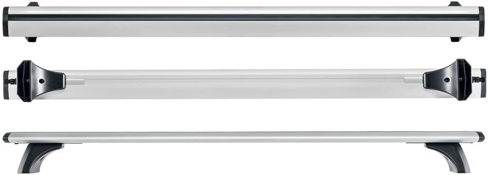 Bara CRUZ Airo T din aluminiu - profil aerodinamic vazut din 3 unghiuri