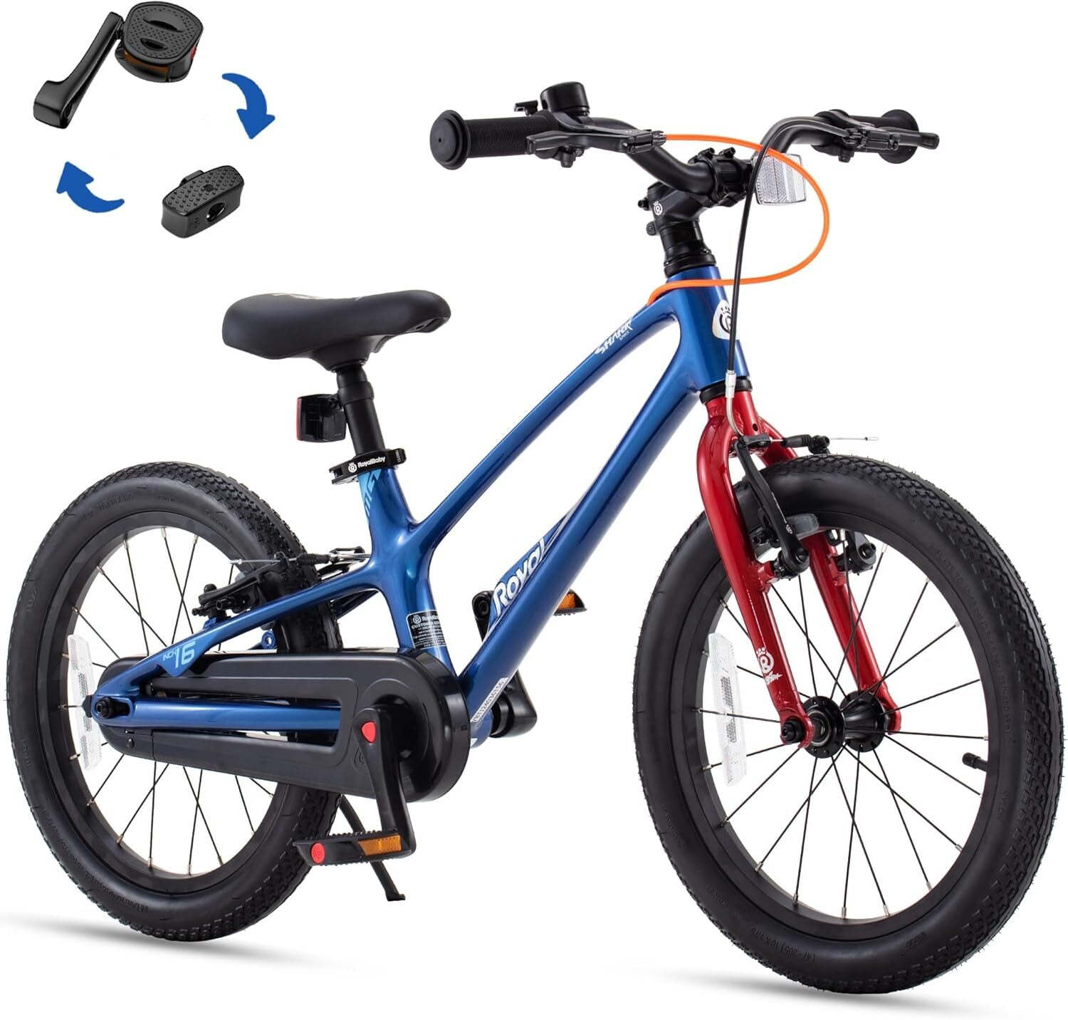 Bicicleta Copii 18 inch Royal Baby EZ Space Shark - Blue