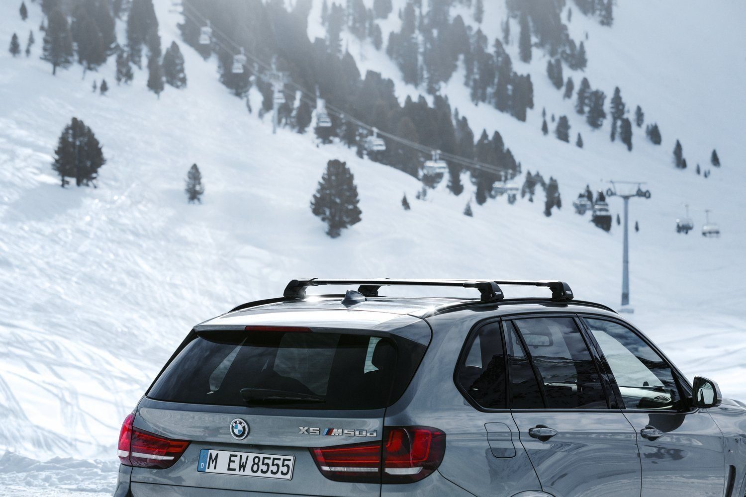 Bare Transversale Auto Thule BMW X5 WingBar Edge Negre 1