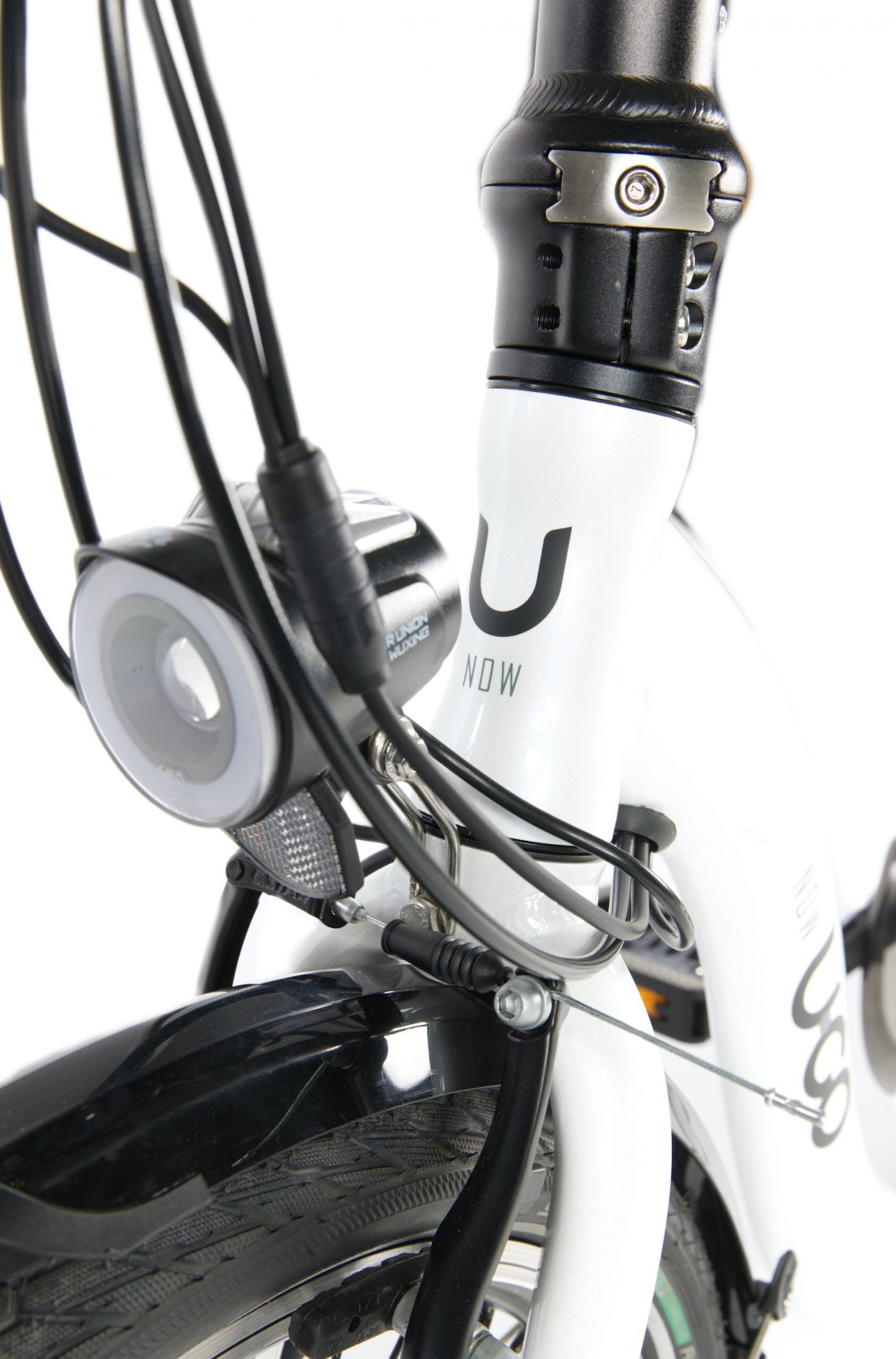 Bicicleta Pliabila Electrica Now U.GO Ei7 Alb Perlat 6 scaled 1