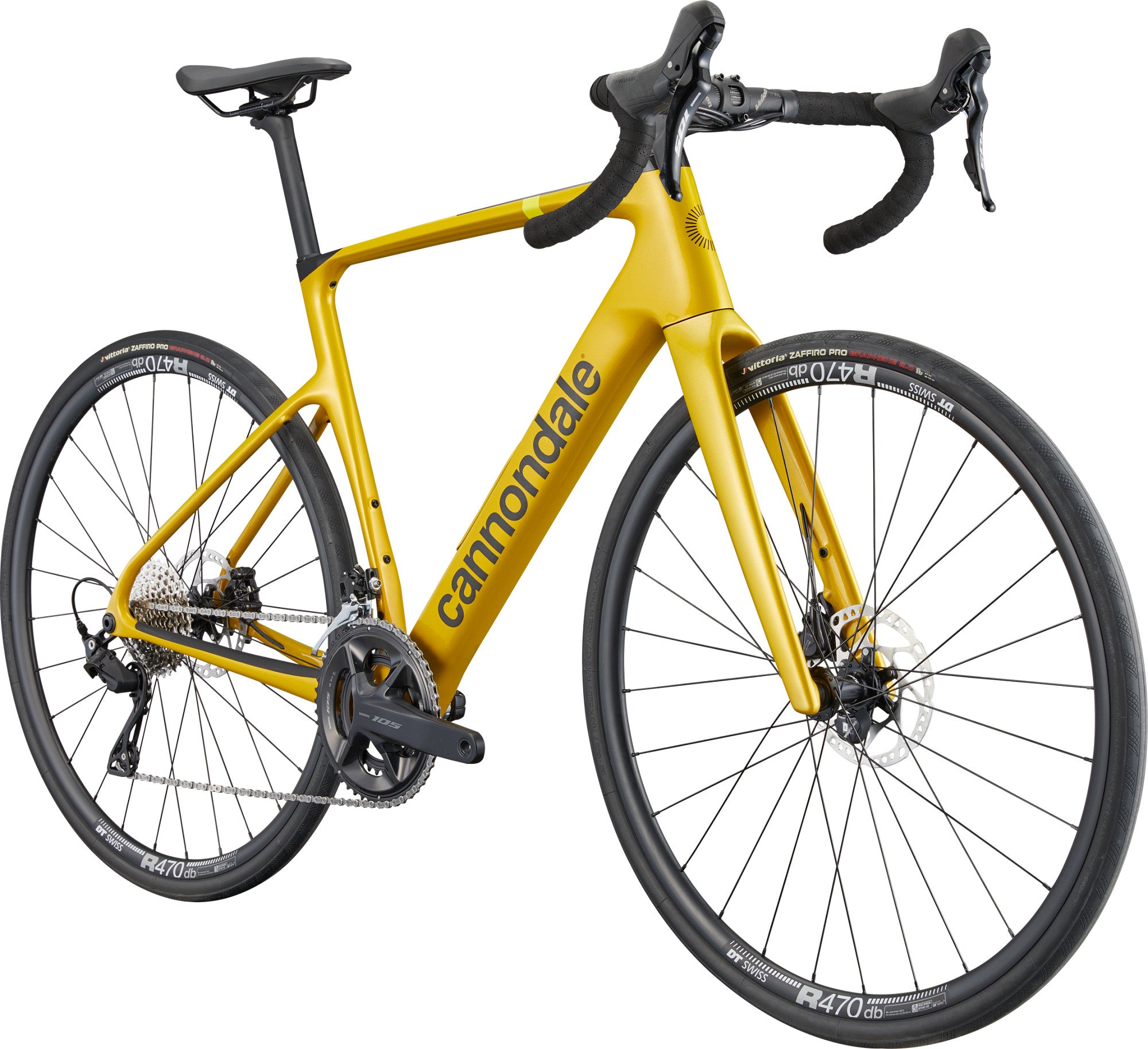 Cannondale Synapse Carbon 5 Phoenix Yellow - trei sferturi fata