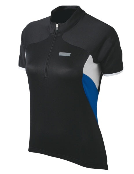 Tricou Maneca Scurta SHIMANO Femei Black/White/Olympian Blue