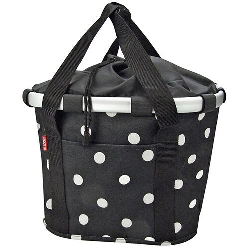 Cos Bicicleta KLICKfix Negru cu Puncte Albe 5