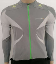 Tricou SHIMANO MTB Maneca Lunga Explorer Femei Sand Gray / Lime Green (S11)