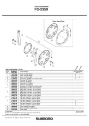 Foaie SHIMANO FC-2350 34T Argintie