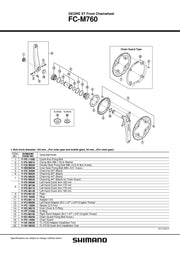 Distantier SHIMANO FC-M760 2.5MM