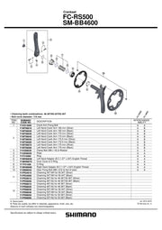 Foaie SHIMANO FC-RS500 36T-MH Neagra