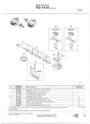 Placa Placute Pedale SHIMANO PD-7410 & Suruburi M4