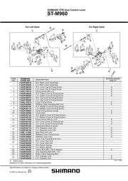 Capac Inferior SHIMANO ST-M960 Stanga & Suruburi de Fixare