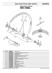 Capac SHIMANO WH-7800-F