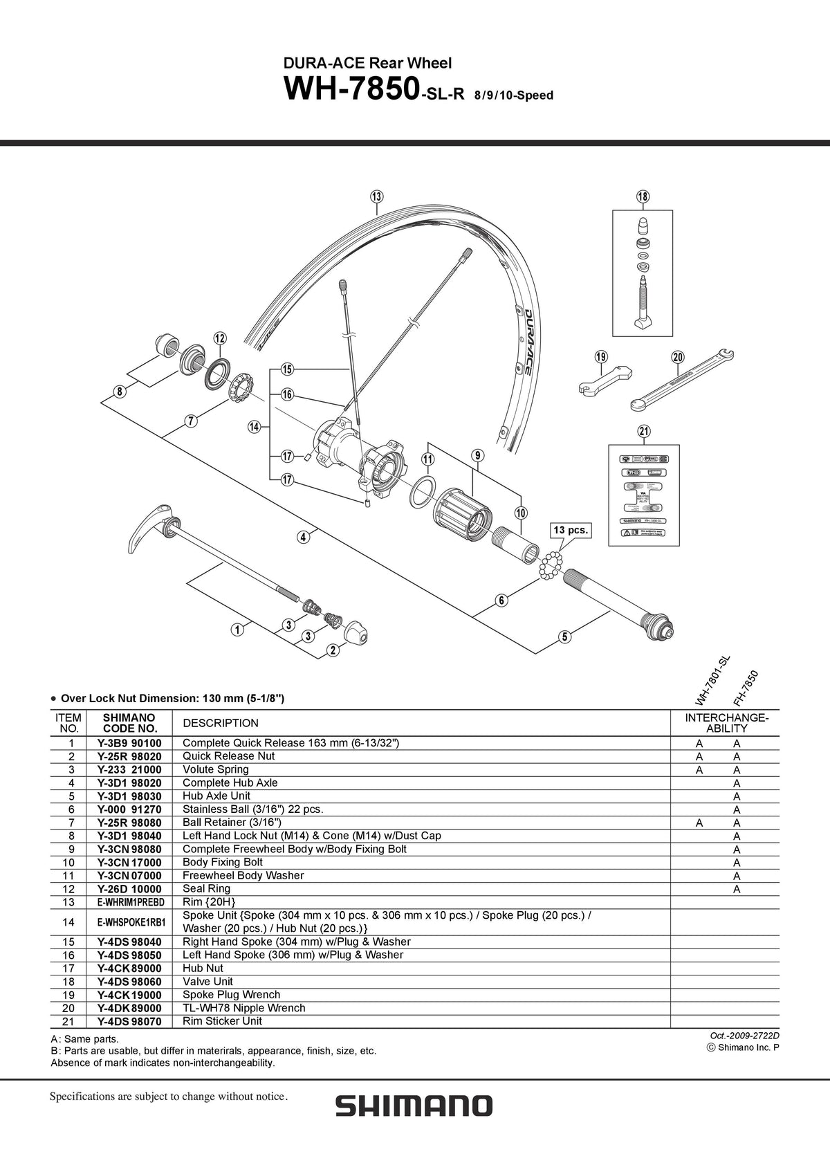 Stickere pt. Janta SHIMANO WH-7850-SL-R
