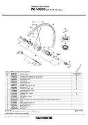 Spita SHIMANO WH-9000-C24-CL-R Dreapta 300MM