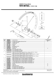 Spita SHIMANO WH-M785-F-275 Stanga 282MM & Capat/Saiba