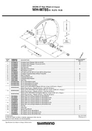 Spita SHIMANO WH-M785-R-275 285MM & Capat/Saiba