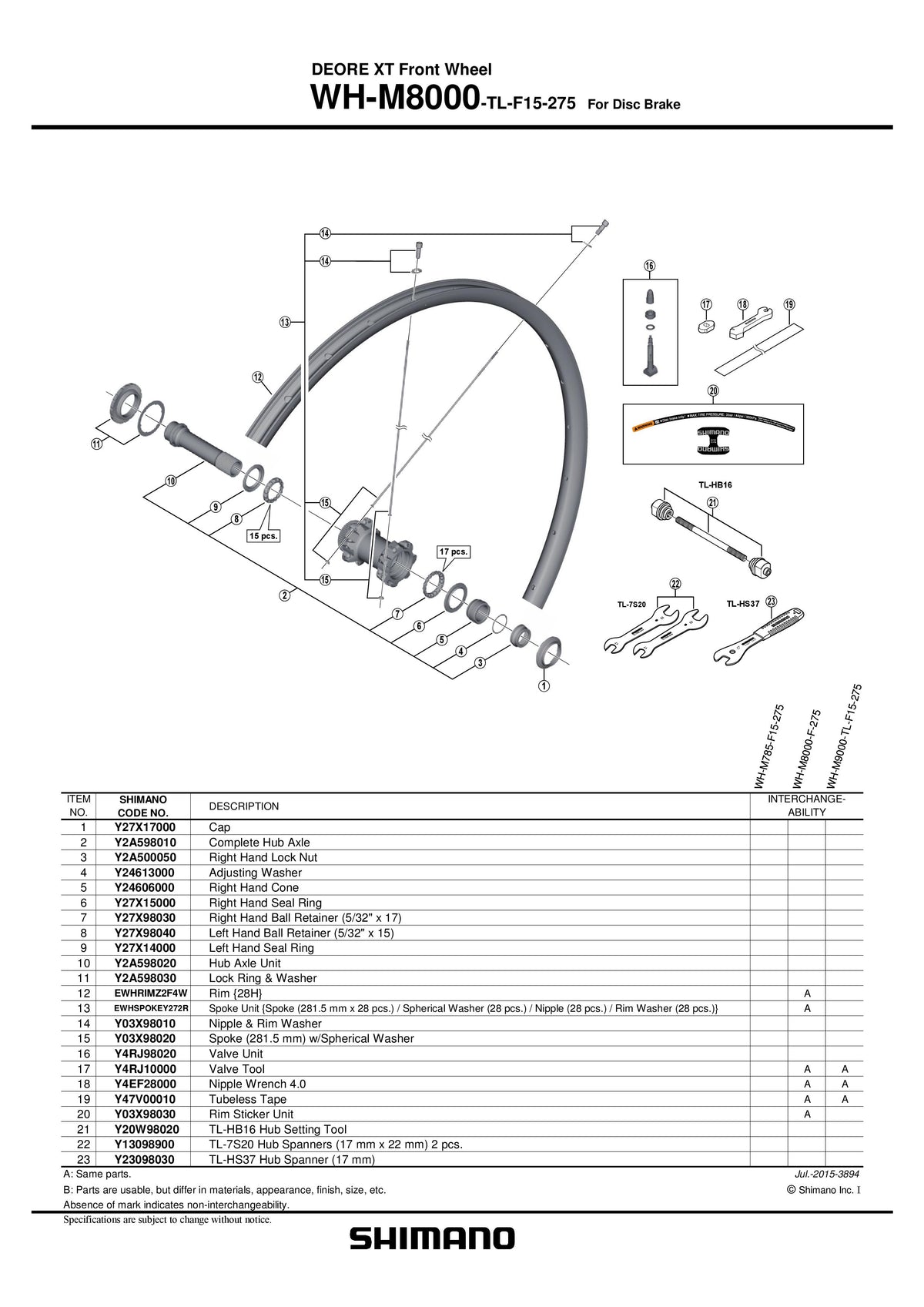 Niplu SHIMANO WH-M8000-TL-27.5 & Saiba pt. Janta