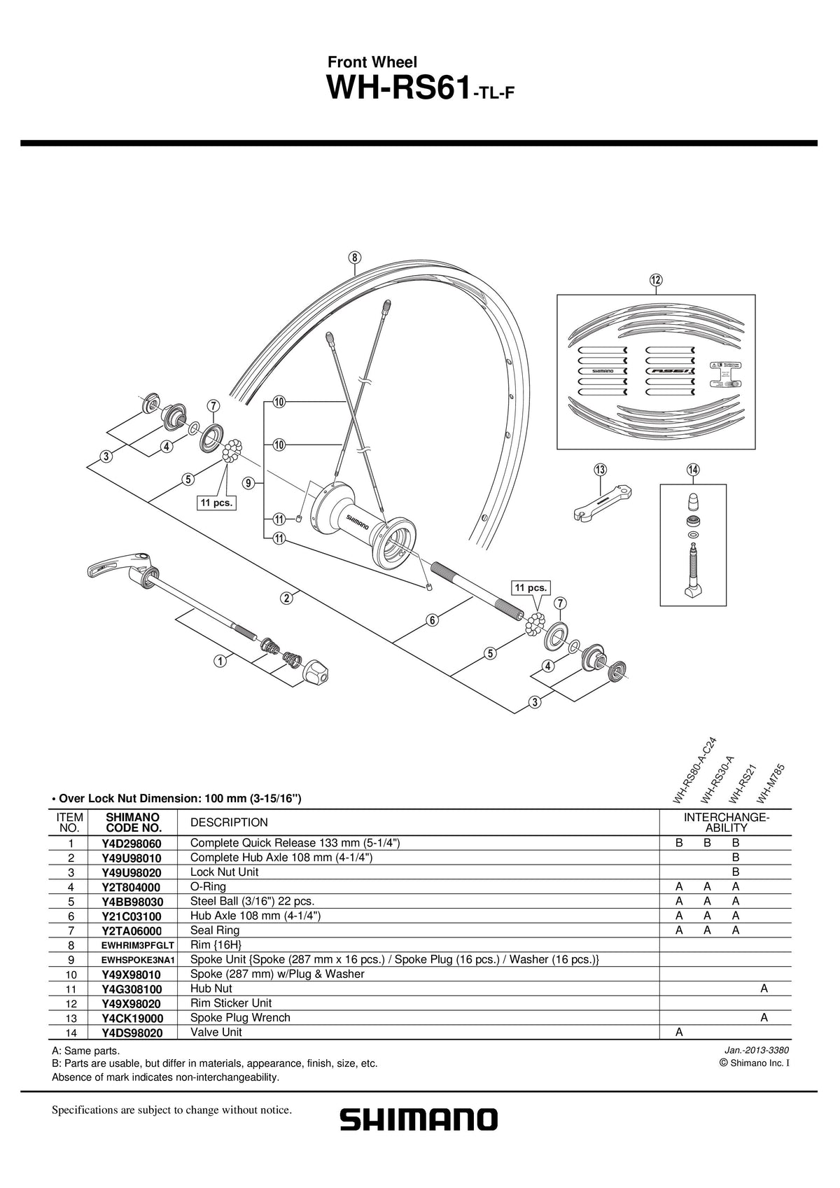 Spita SHIMANO WH-RS61-TL-F 287MM Incl. Capat & Saiba