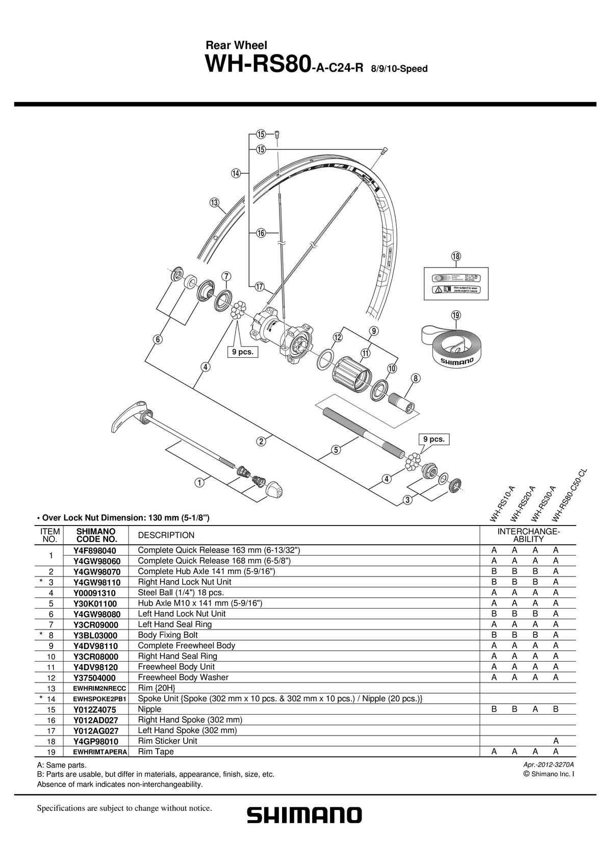 Spita SHIMANO WH-RS80-A-C24-R Dreapta 302MM