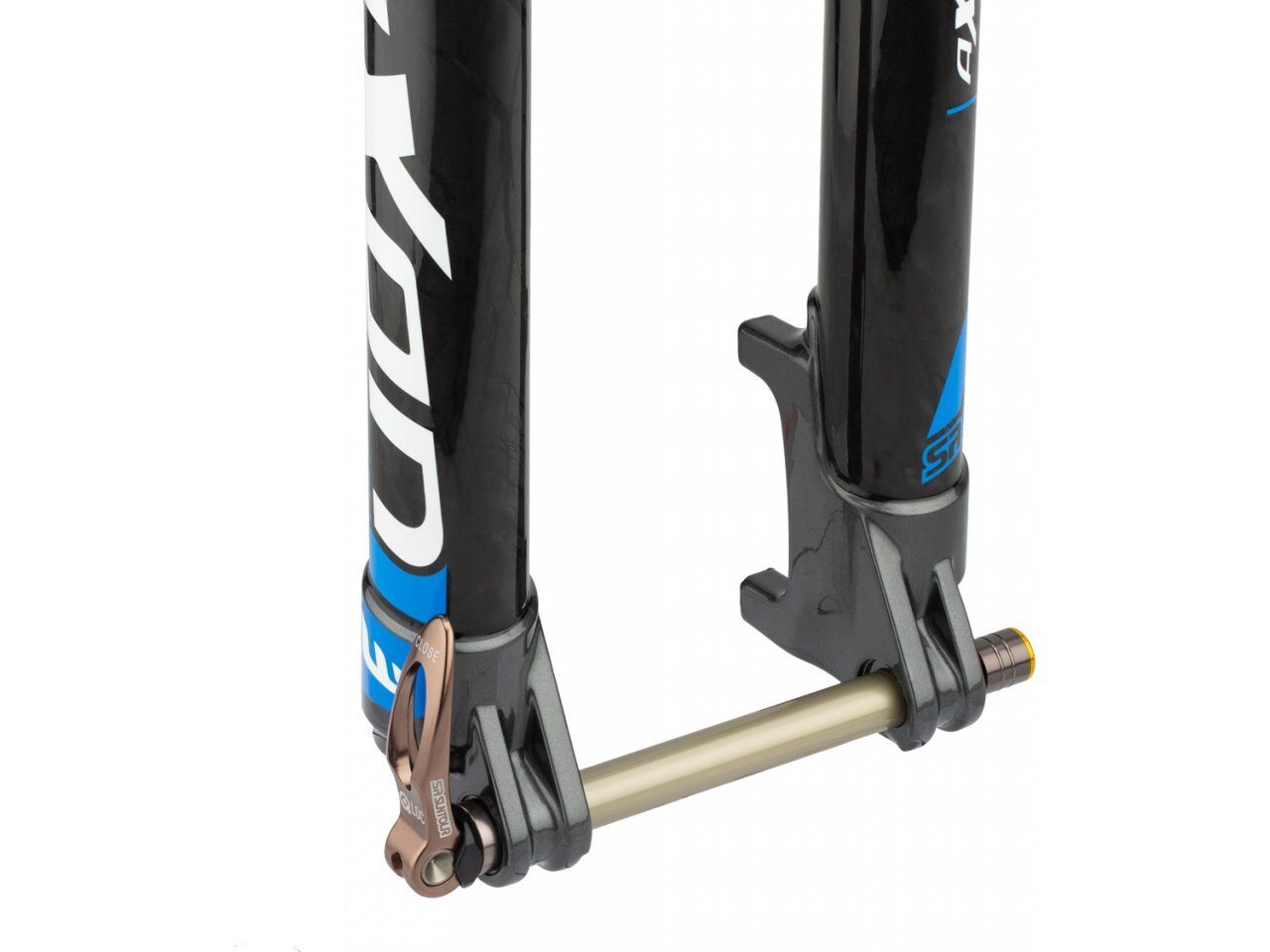 Furca bicicleta 27.5 SR Suntour AXON WERX DS RL RC 15QLOC2Ti CTS alu 100MM AHEAD1.5tapered CarbonAlu 3