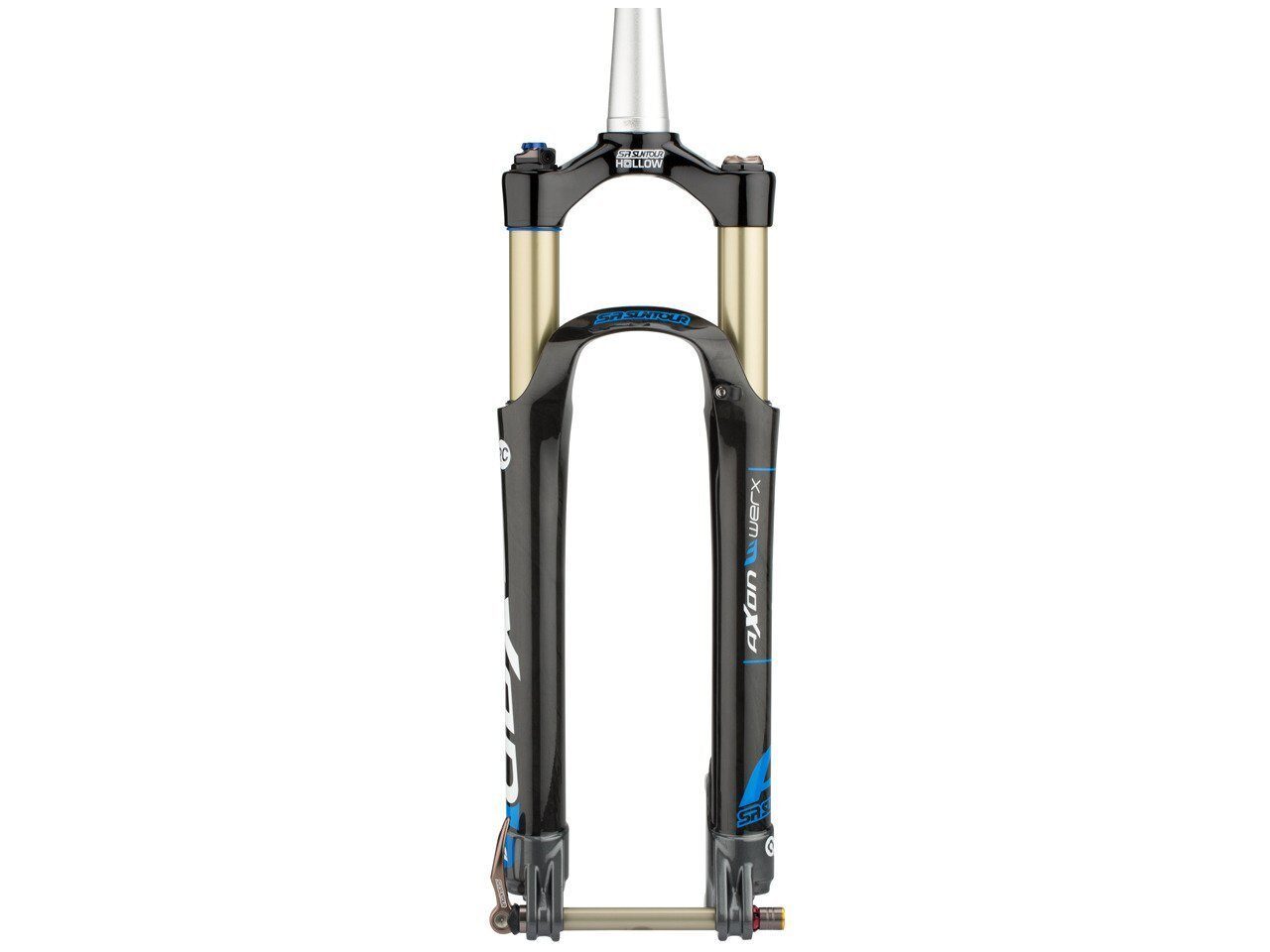 Furca bicicleta 27.5 SR Suntour AXON WERX DS RL RC 15QLOC2Ti CTS alu 100MM AHEAD1.5tapered CarbonAlu 4