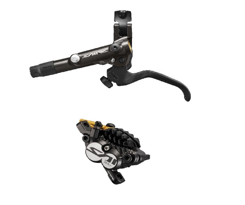 Frana pe Disc Set Asamblat SHIMANO Saint Maneta BL-M820-B(L) Etrier BL-M820(F)