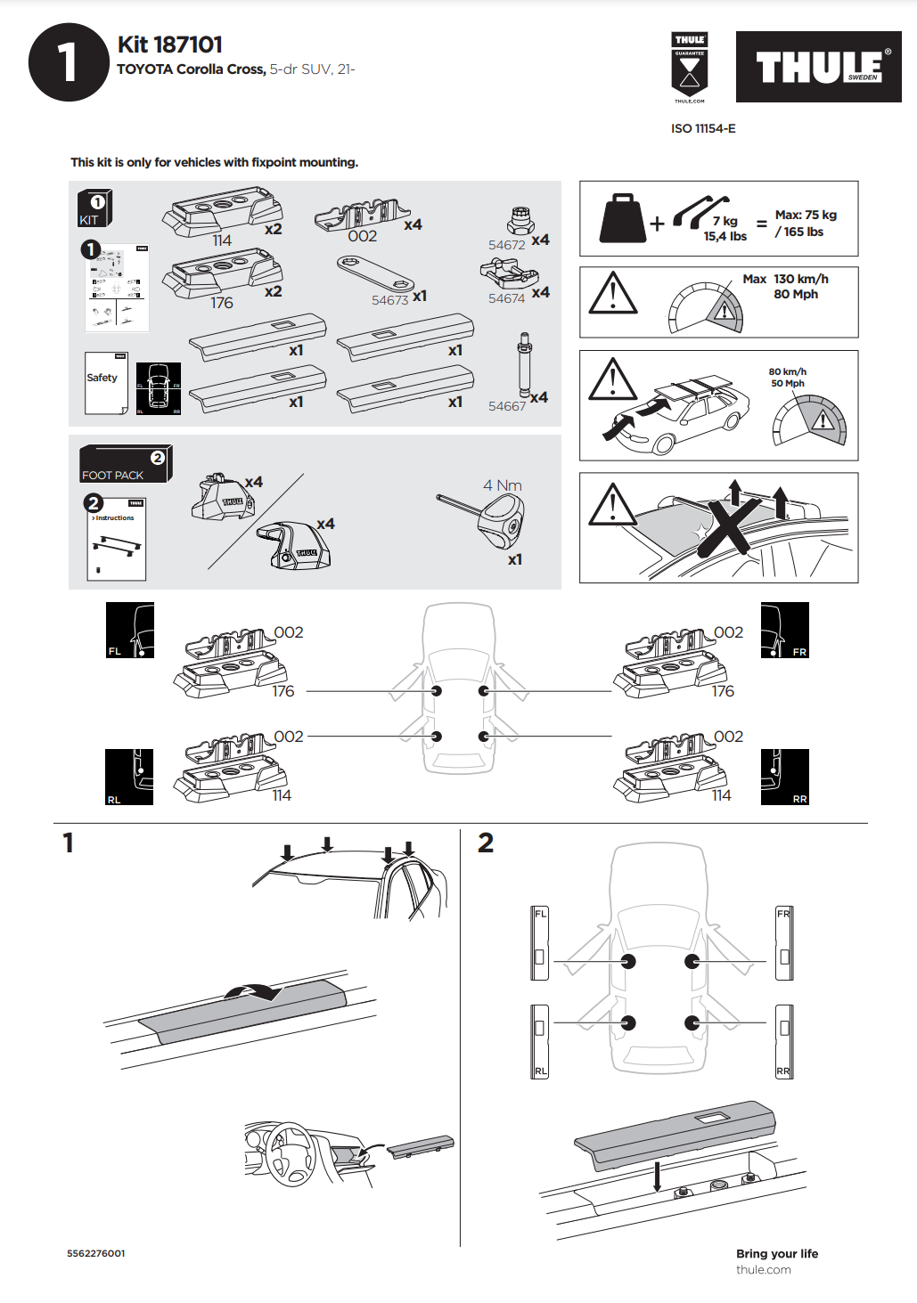 Kit THULE 187101 1 Manual