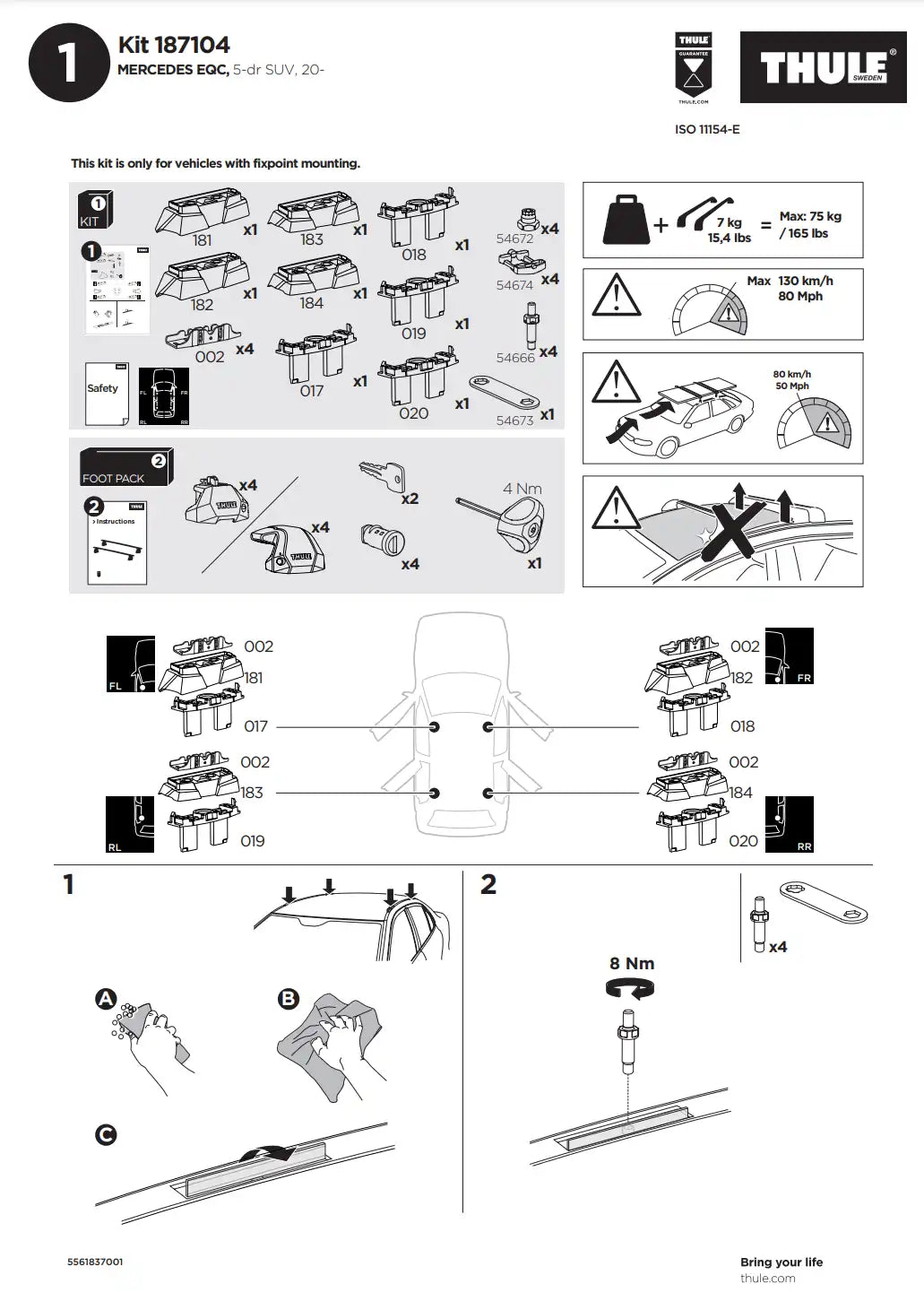 Kit THULE 187104 2 Manual
