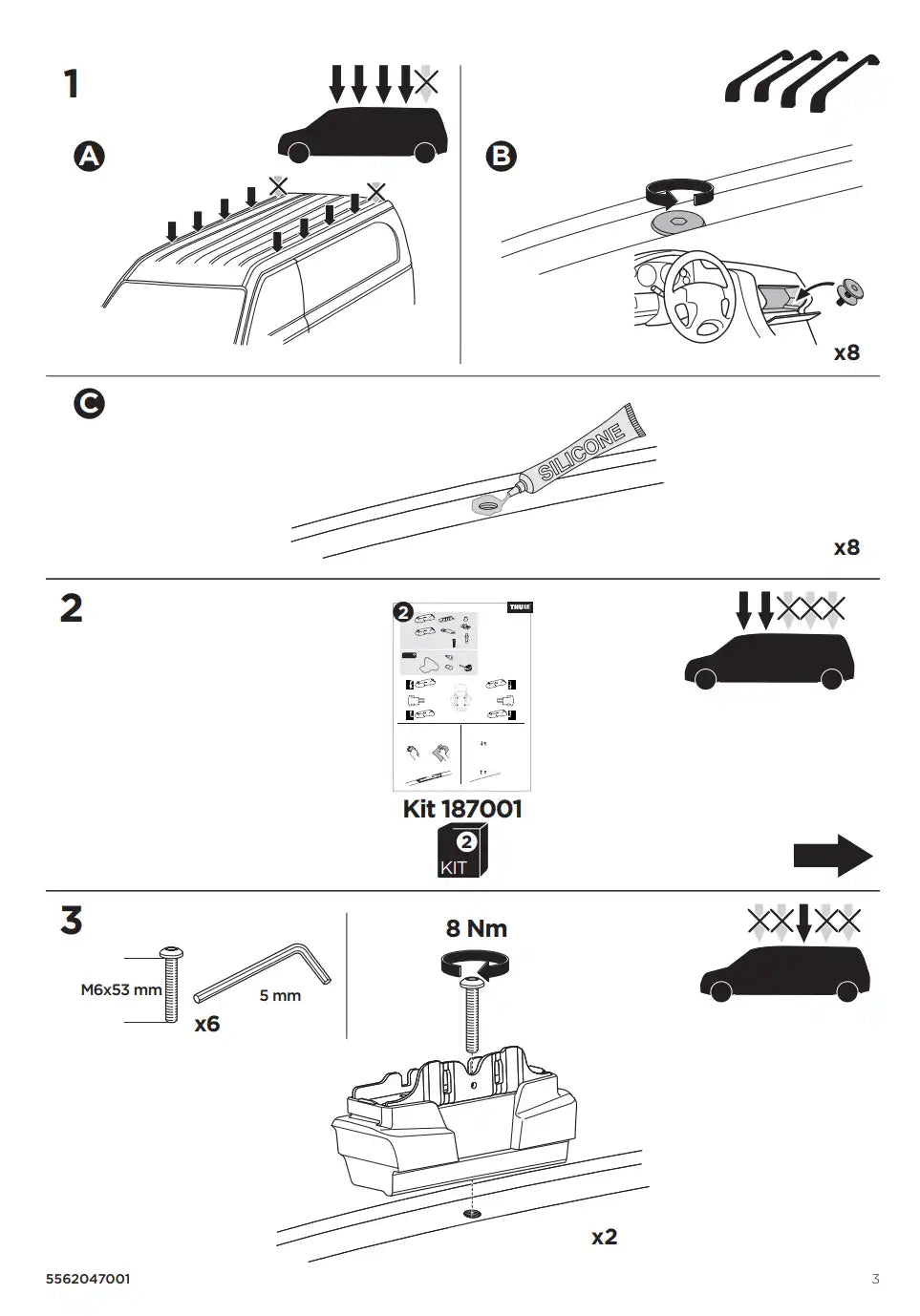 Kit THULE 187107 3 Manual