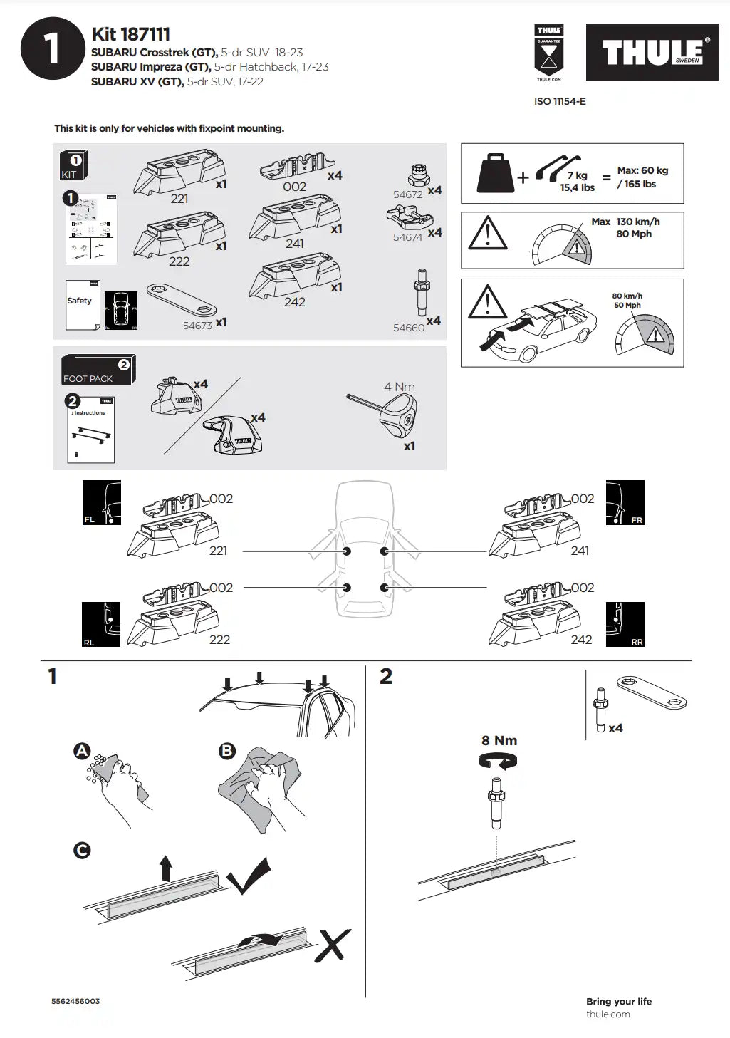 Kit THULE 187111 1 Manual