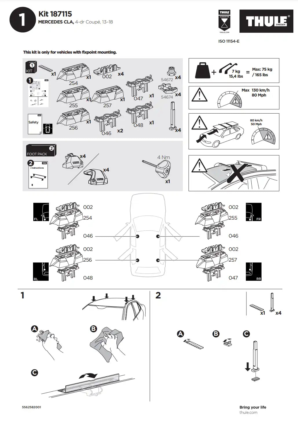 Kit THULE 187115 1 Manual