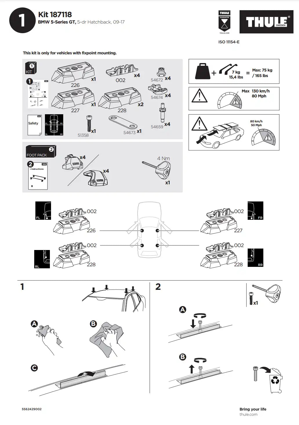 Kit THULE 187118 2 Manual