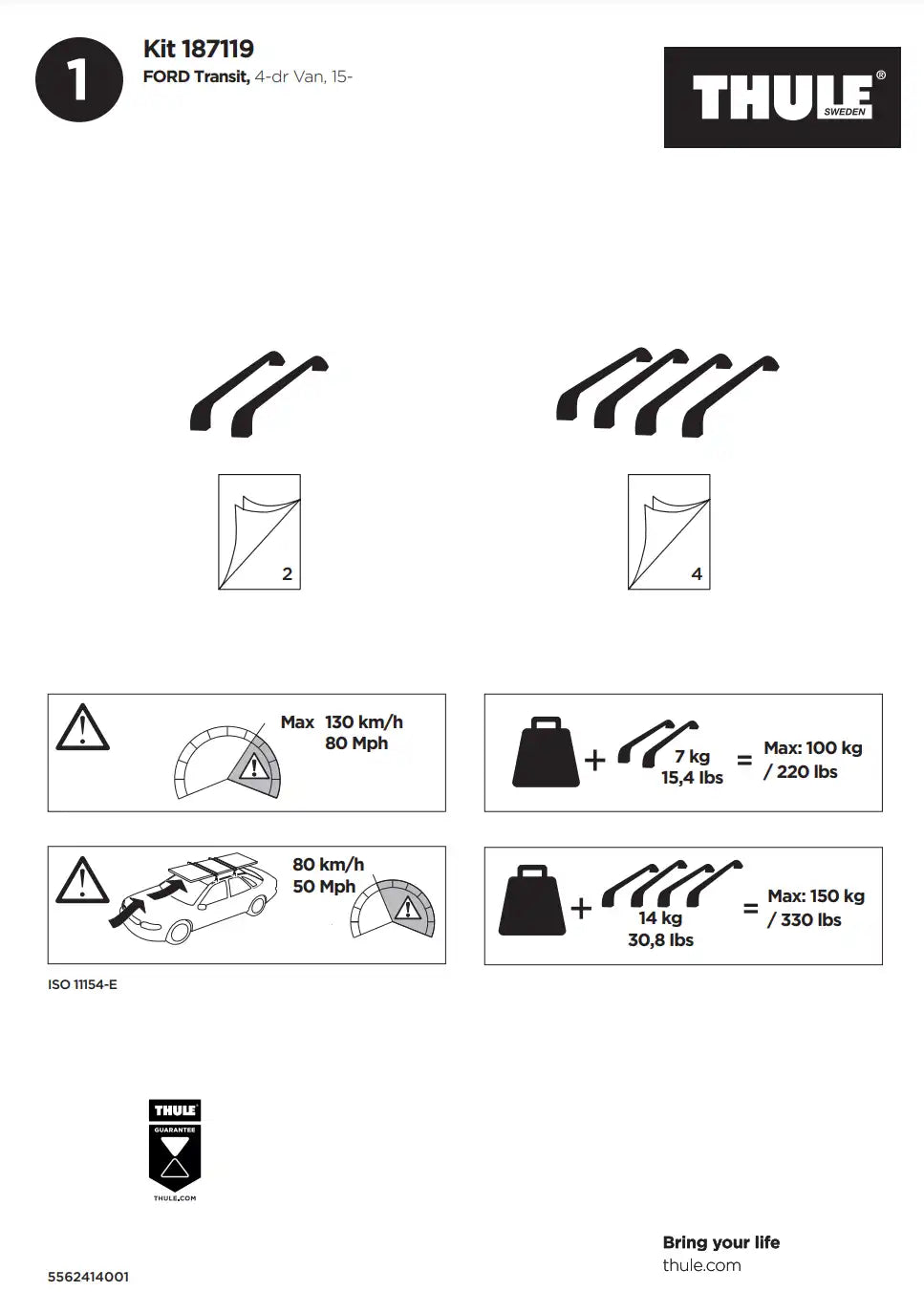 Kit THULE 187119 1 Manual