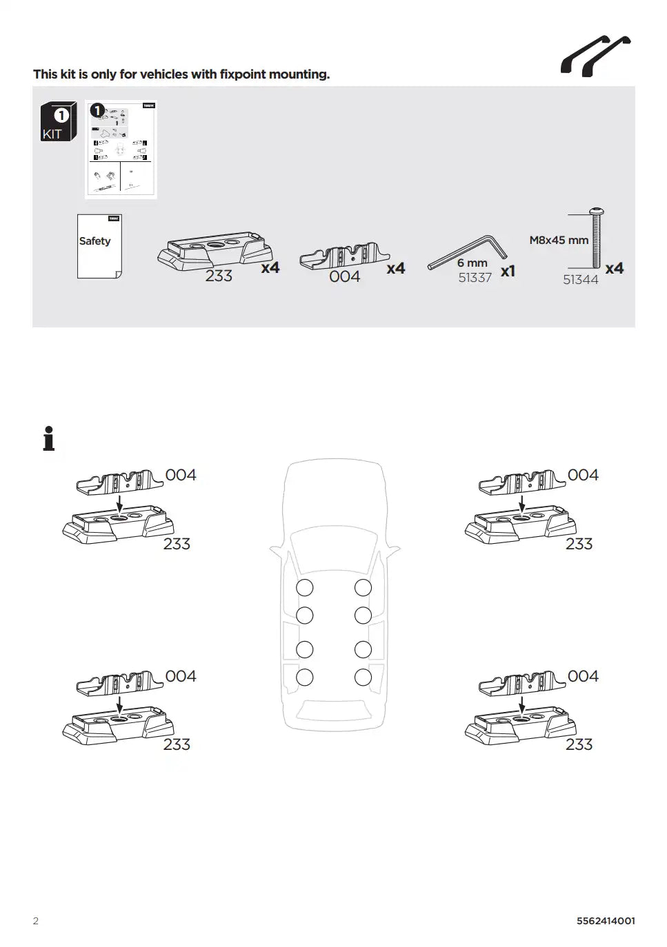 Kit THULE 187119 2 Manual
