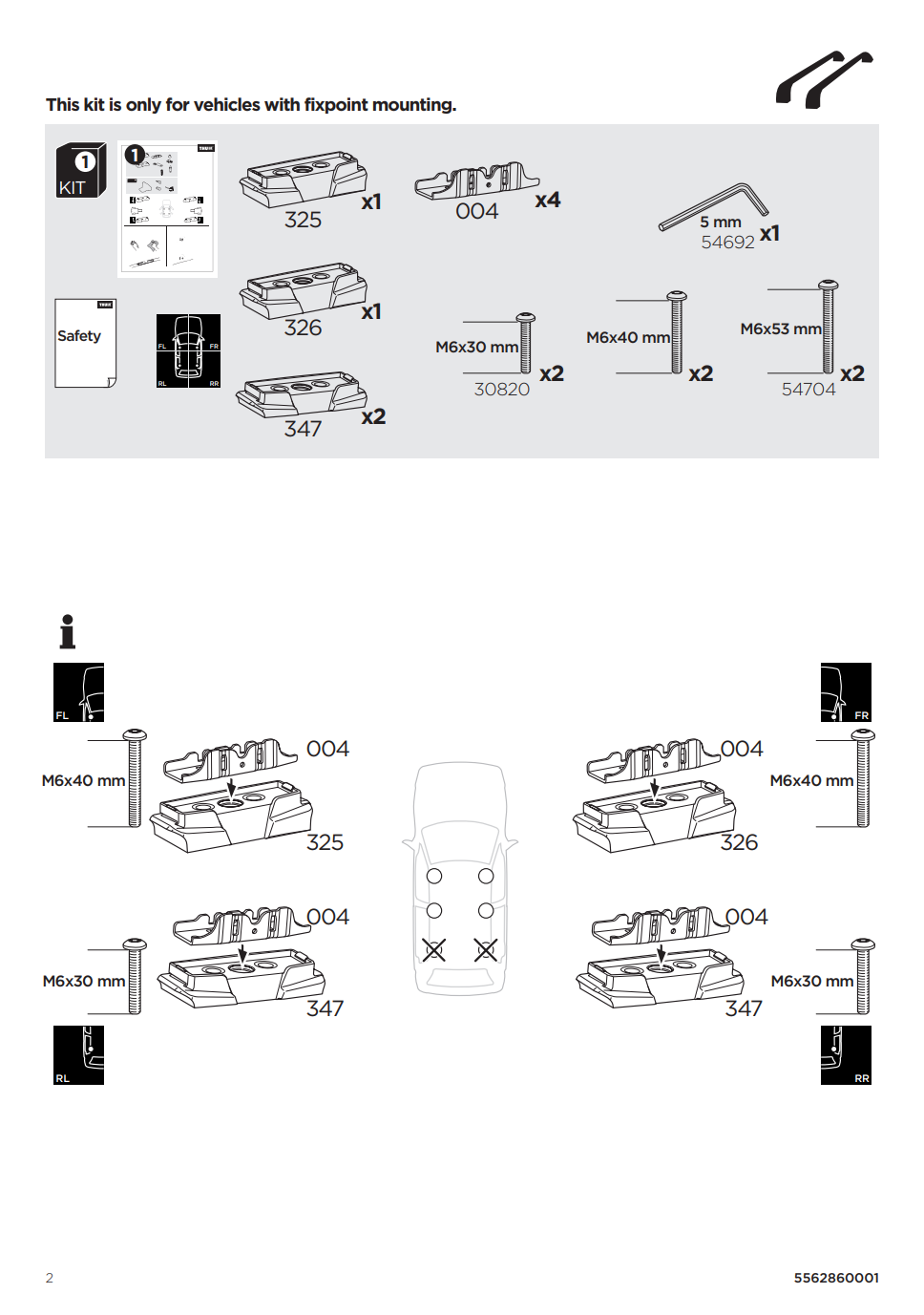 Kit THULE 187120 2 Manual