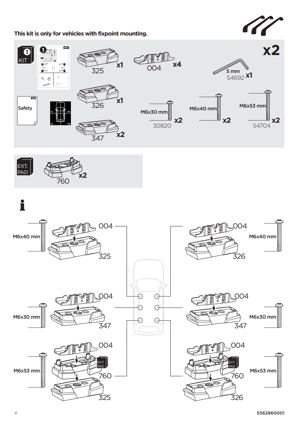 Kit THULE 187120 4 Manual
