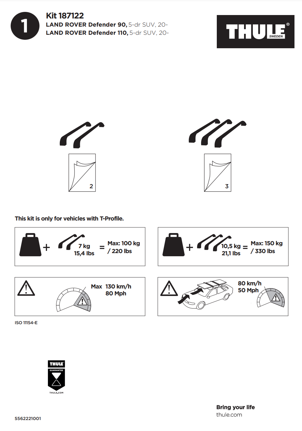 Kit THULE 187121 1 Manual