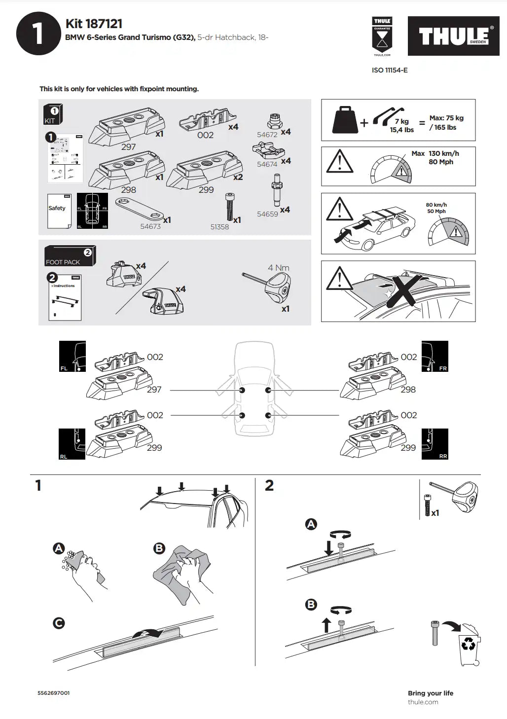 Kit THULE 187121 1 Manual