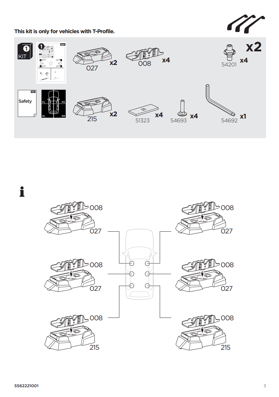 Kit THULE 187121 3 Manual