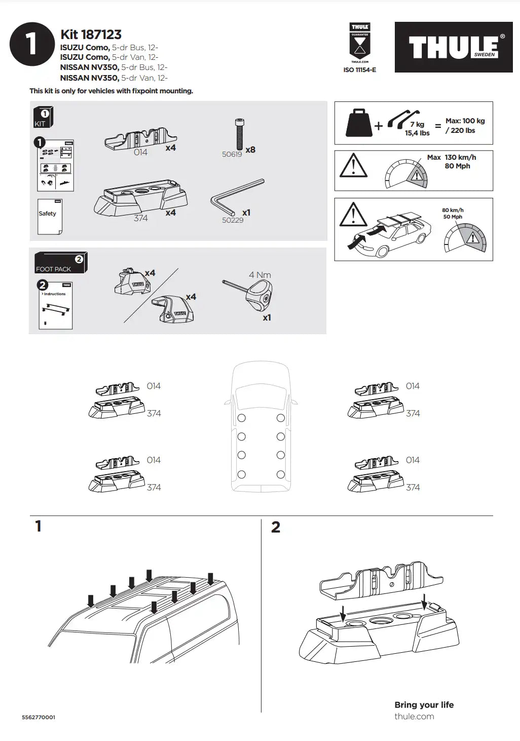 Kit THULE 187123 2 Manual