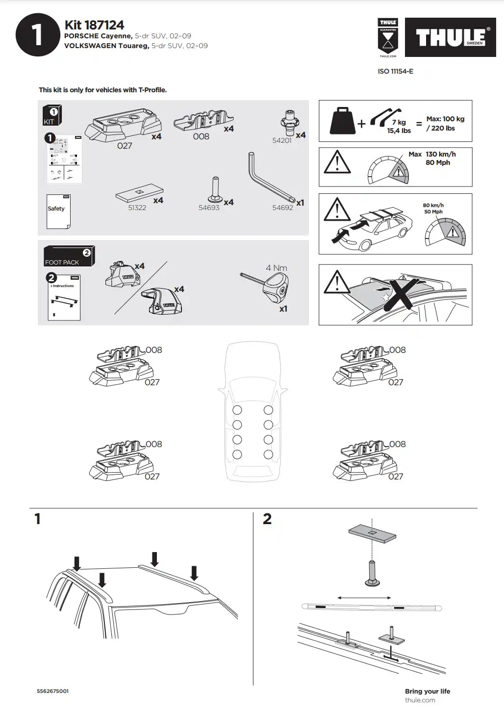 Kit THULE 187124 2 Manual