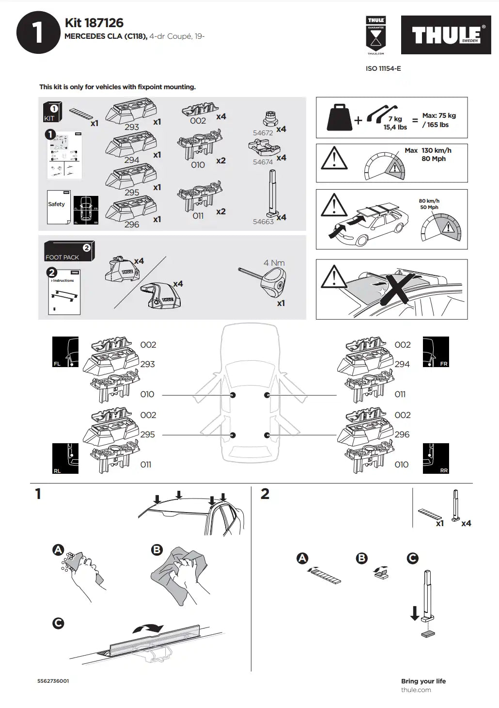 Kit THULE 187126 2 Manual