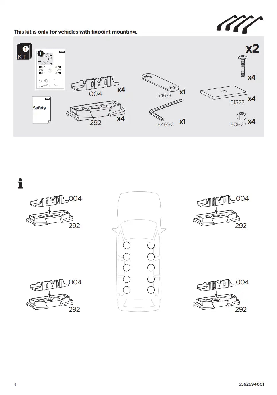 Kit THULE 187127 4 Manual
