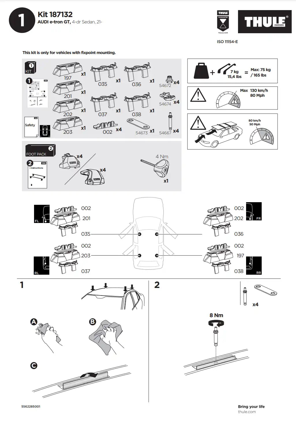 Kit THULE 187132 2 Manual