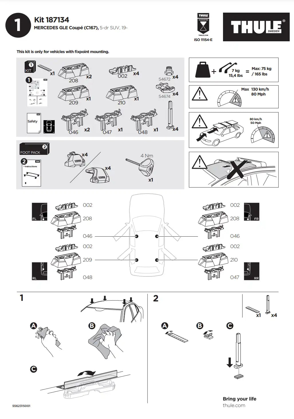 Kit THULE 187134 2 Manual