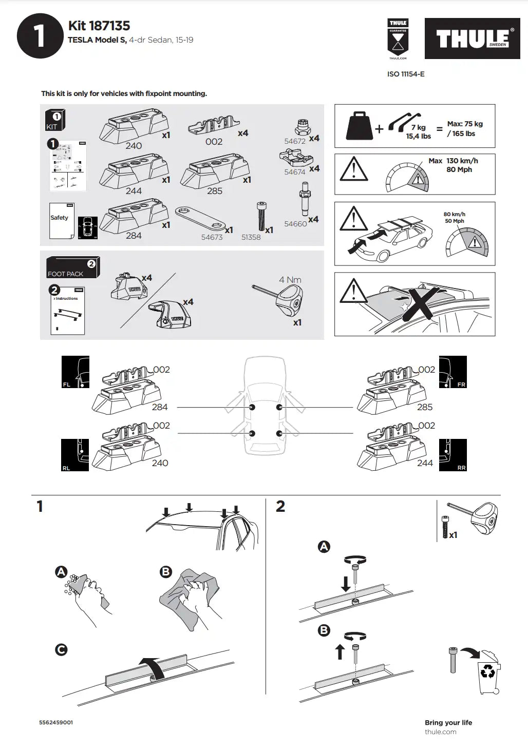 Kit THULE 187135 2 Manual