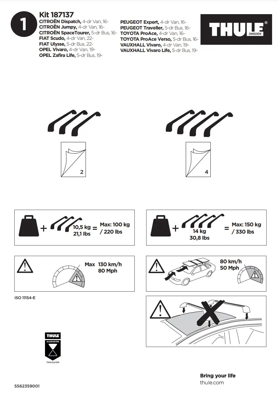 Kit THULE 187137 1 Manual