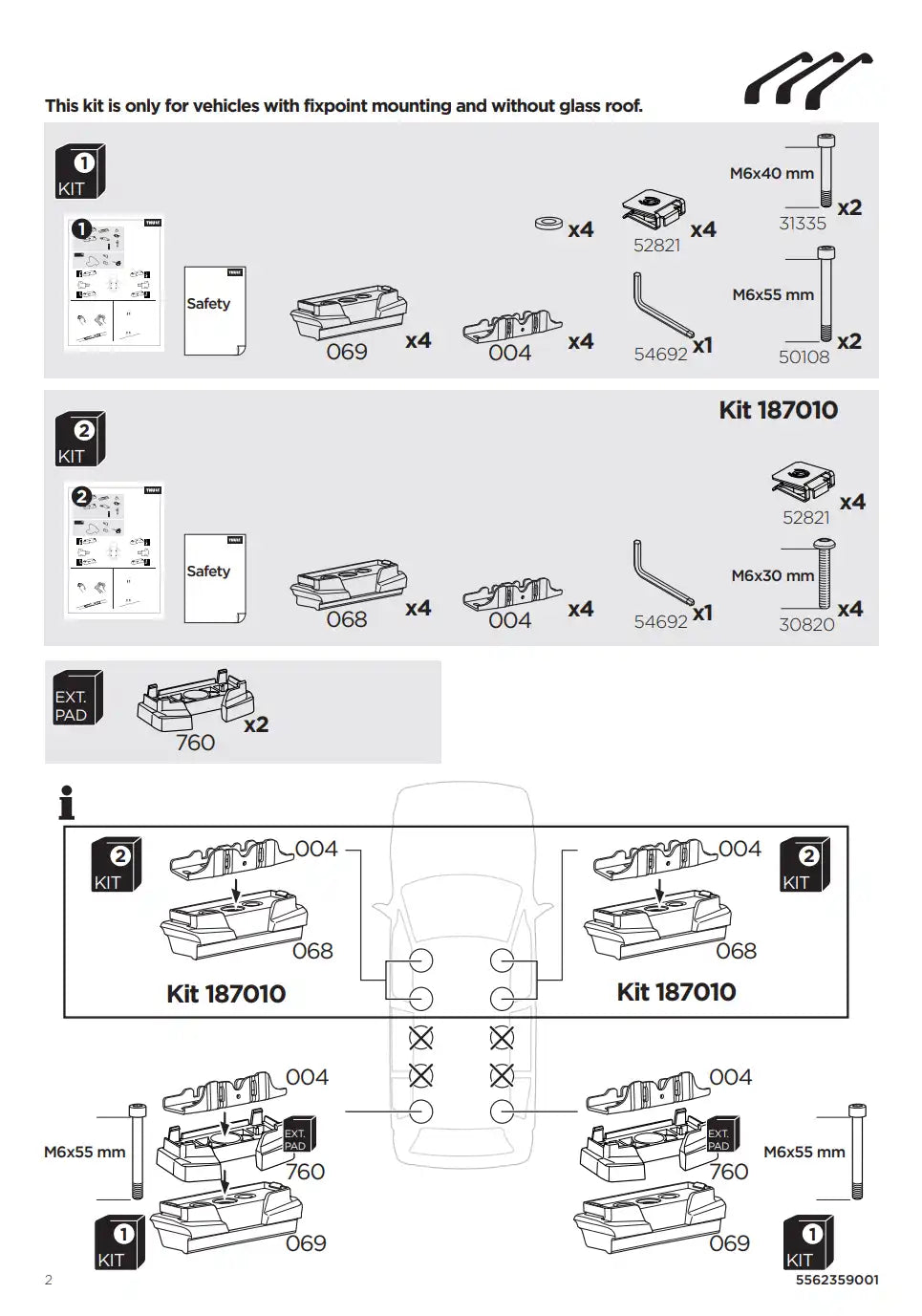 Kit THULE 187137 2 Manual
